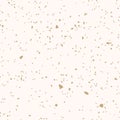 Golden terrazzo flooring texture. Vector seamless pattern with gold confetti