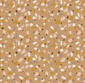 Golden terrazzo seamless pattern. Modern colorful tile texture. Vector abstract background