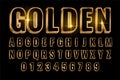 Golden text style effect in 3d style Royalty Free Stock Photo