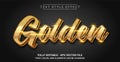Golden Text Style Effect Royalty Free Stock Photo