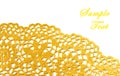Golden textile border Royalty Free Stock Photo