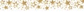 Golden textured stars and confetti for top border