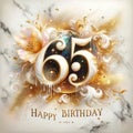 Floral Swirls and Gold: 65th Birthday Chic Celebration