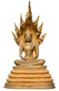 Golden Thai Buddha isolated Royalty Free Stock Photo