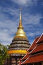 Golden thai pagoda Royalty Free Stock Photo