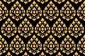 Golden thai style pattern Royalty Free Stock Photo