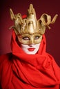Golden theater mask