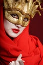 Golden theater mask