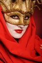 Golden theater mask