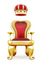 Golden throne with a crown at the top.