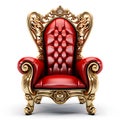 Golden throne with red leather