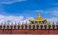 Golden tibetan temple in China Royalty Free Stock Photo