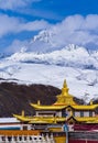 Golden tibetan temple in China Royalty Free Stock Photo