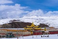 Golden tibetan temple in China Royalty Free Stock Photo