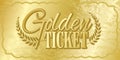 Golden Ticket Royalty Free Stock Photo
