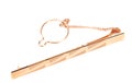 Golden tie pin Royalty Free Stock Photo
