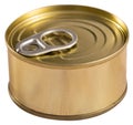 Golden tin can Royalty Free Stock Photo