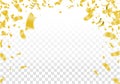 Golden Tiny Confetti and gold balloons confetti party background, concept design. Celebration Vector illustration Royalty Free Stock Photo