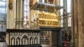 The Golden Tomb of the Three Wise Men or Magi in Cologne Cathedral, Germany.