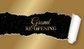 Golden Torn Paper Grand Opening Banner