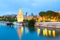 Golden Tower with cityscape Seville, Spain