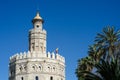 Golden tower is a famous landmark of Sevilla City, Spain