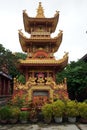 Golden tower in the inner yard of pagoda