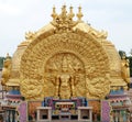 GOLDEN TOWER IN SRIRANGAM , INDIA Royalty Free Stock Photo