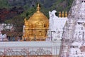 Golden Tower of Temple to Lord Balaji, Tirupati, India Royalty Free Stock Photo