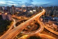 Golden Traffic Circle, Shanghai Royalty Free Stock Photo