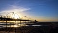 Sunset at the beach Southport Merseyside Royalty Free Stock Photo