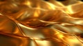 Golden transparent fabric abstract background. Ai generative