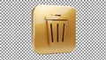 Golden Trash Can Icon Royalty Free Stock Photo