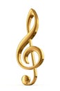 Golden treble clef Royalty Free Stock Photo