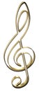 Golden treble clef Royalty Free Stock Photo