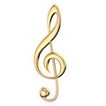 Golden treble clef 3D Royalty Free Stock Photo