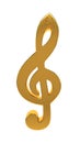 Golden Treble Clef Royalty Free Stock Photo