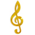 Golden treble clef Royalty Free Stock Photo