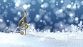 Golden Treble Clef Snowflakes - 3D illustration