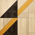 Golden Triangle Abstract Canvas: Bold Geometric Minimalism Inspired By Giorgio Morandi