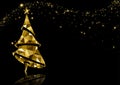 Golden Triangle Christmas Tree Background