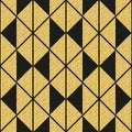 Golden triangle geometric seamless pattern golden shimmer shiny background Royalty Free Stock Photo