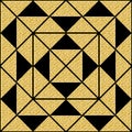 Golden triangle geometric seamless pattern golden shiny background Royalty Free Stock Photo
