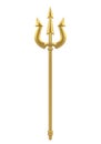 Golden Trident Isolated Royalty Free Stock Photo