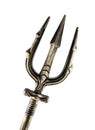 Golden trident isolated on white background Royalty Free Stock Photo
