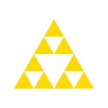 Golden triforce geometric triangle power symbol