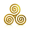 Golden Triskele symbol