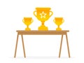 Golden Trophies, Cups for Winner in Competition