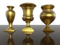 Golden trophies Royalty Free Stock Photo