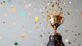 The Golden Trophy Celebration.AI generated image Royalty Free Stock Photo